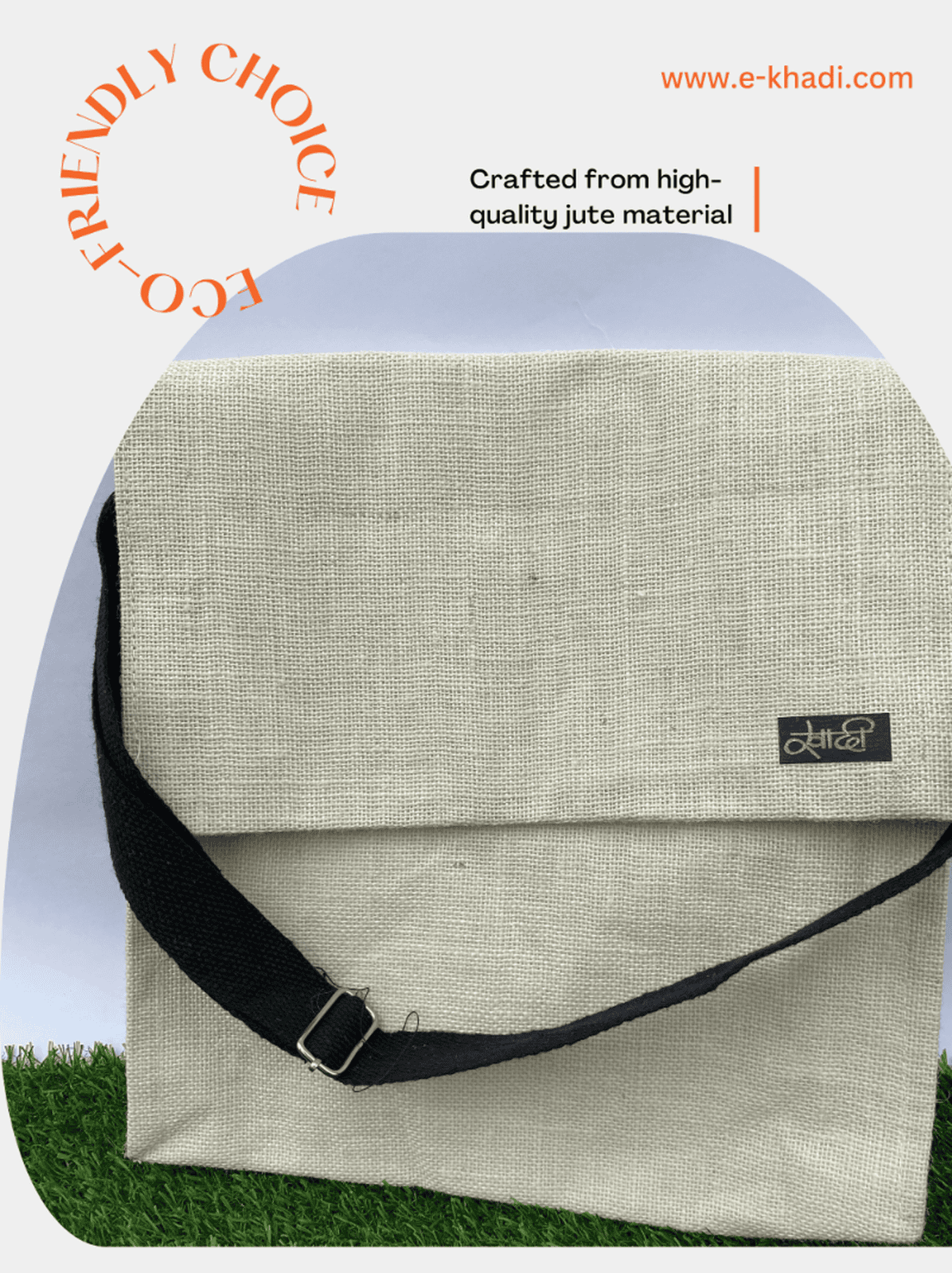 White Jute Messenger Bag – Stylish, Sustainable, and Perfect for Everyday Use
