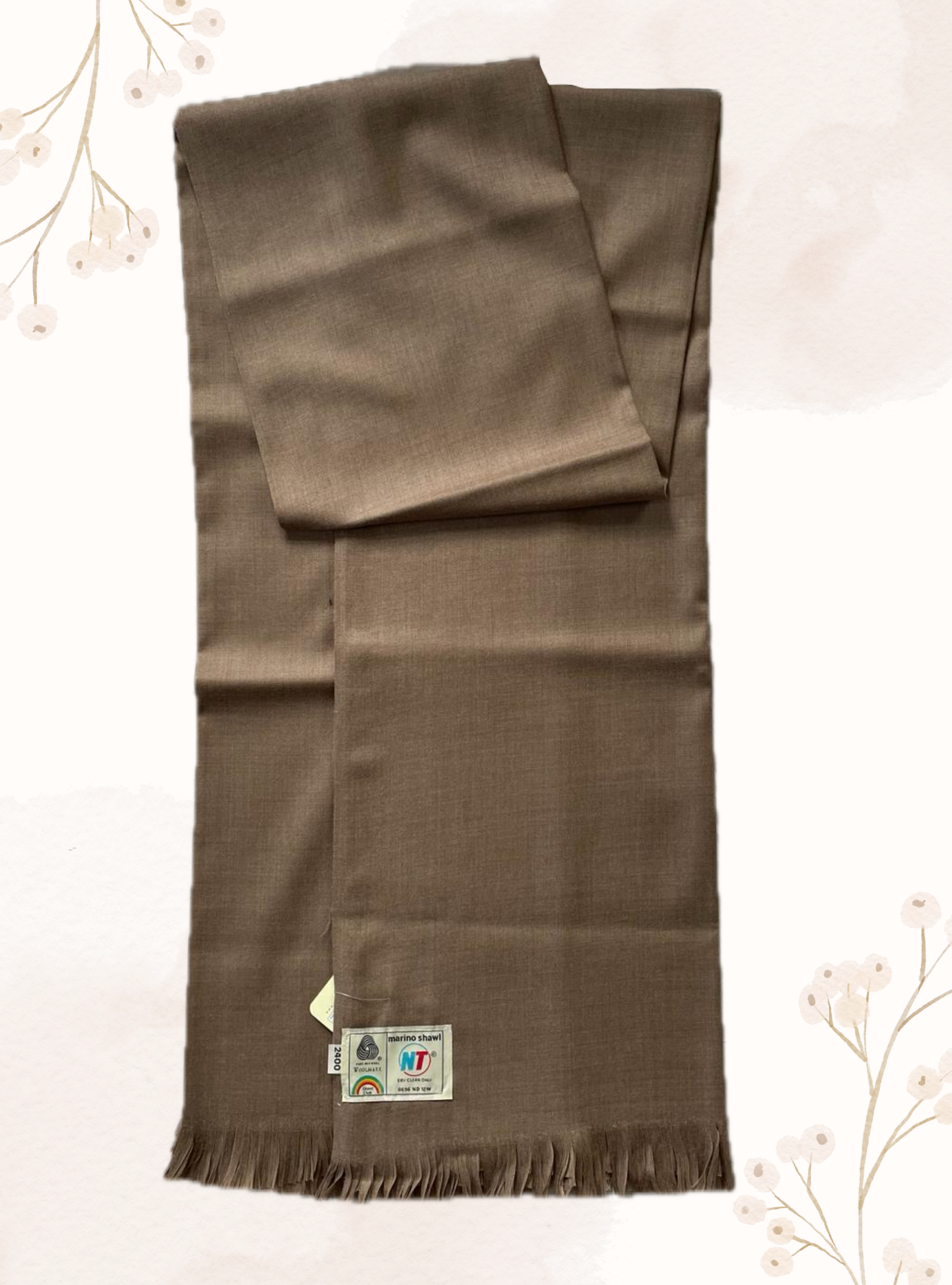 Kashmiri heavy wool gents plain shawl