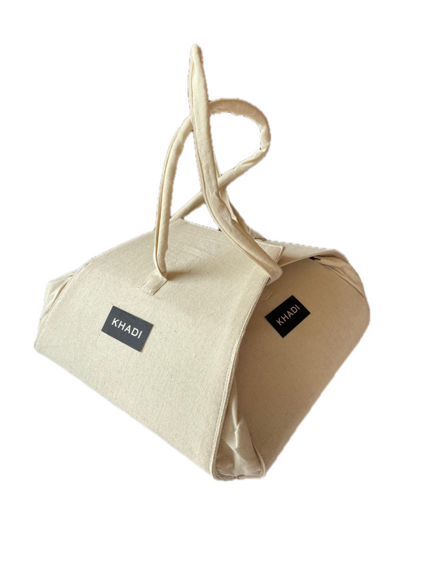Khadi Handbag for Women – Sustainable Gift Bag with Khadi Handle