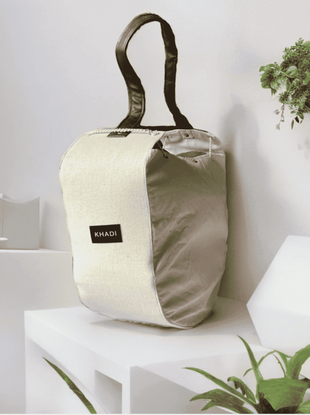 Khadi Handbag for women – Sustainable Tote Bag with Vegan Leather Handle - WOMEN | E-Khadi