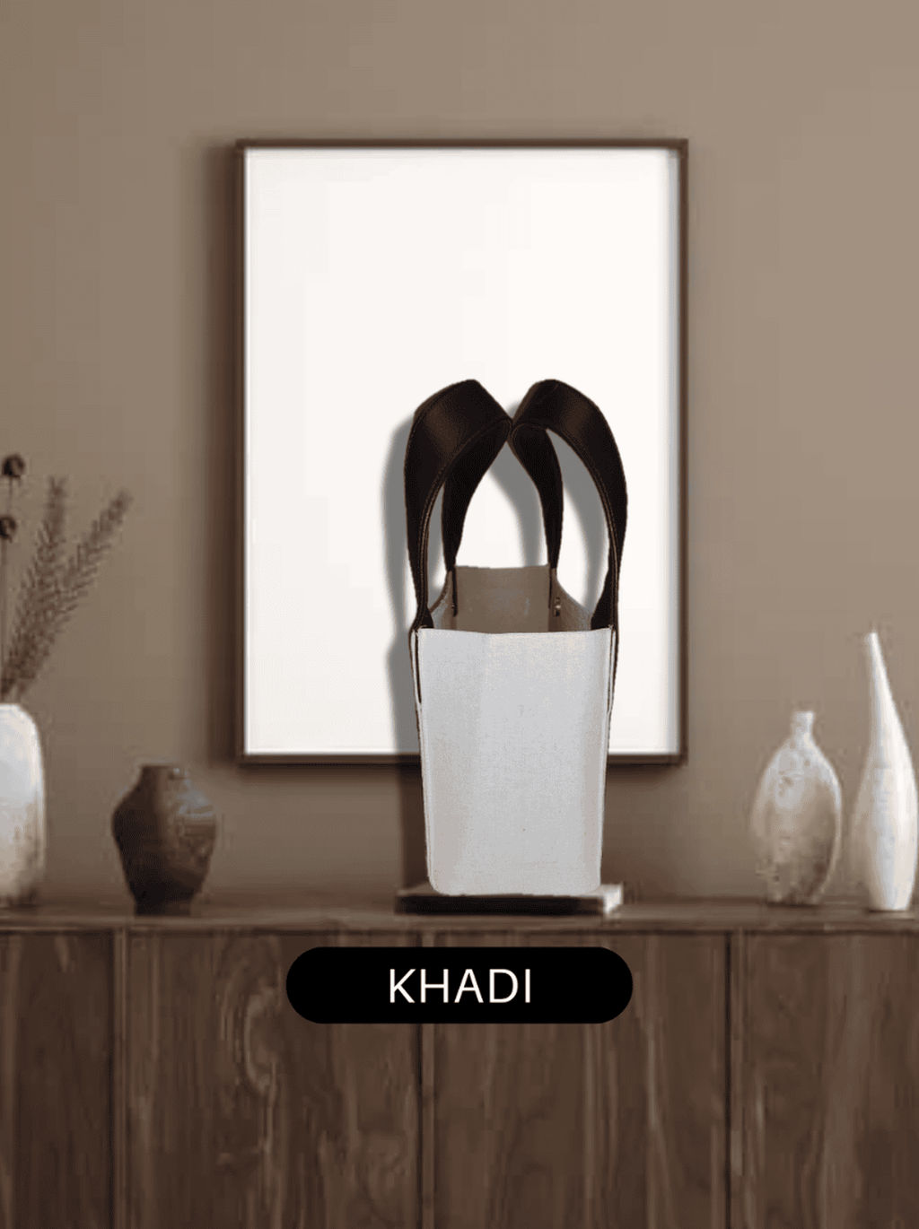 Khadi Women's Handbag with Vegan leather– Sustainable, Stylish, and Secure