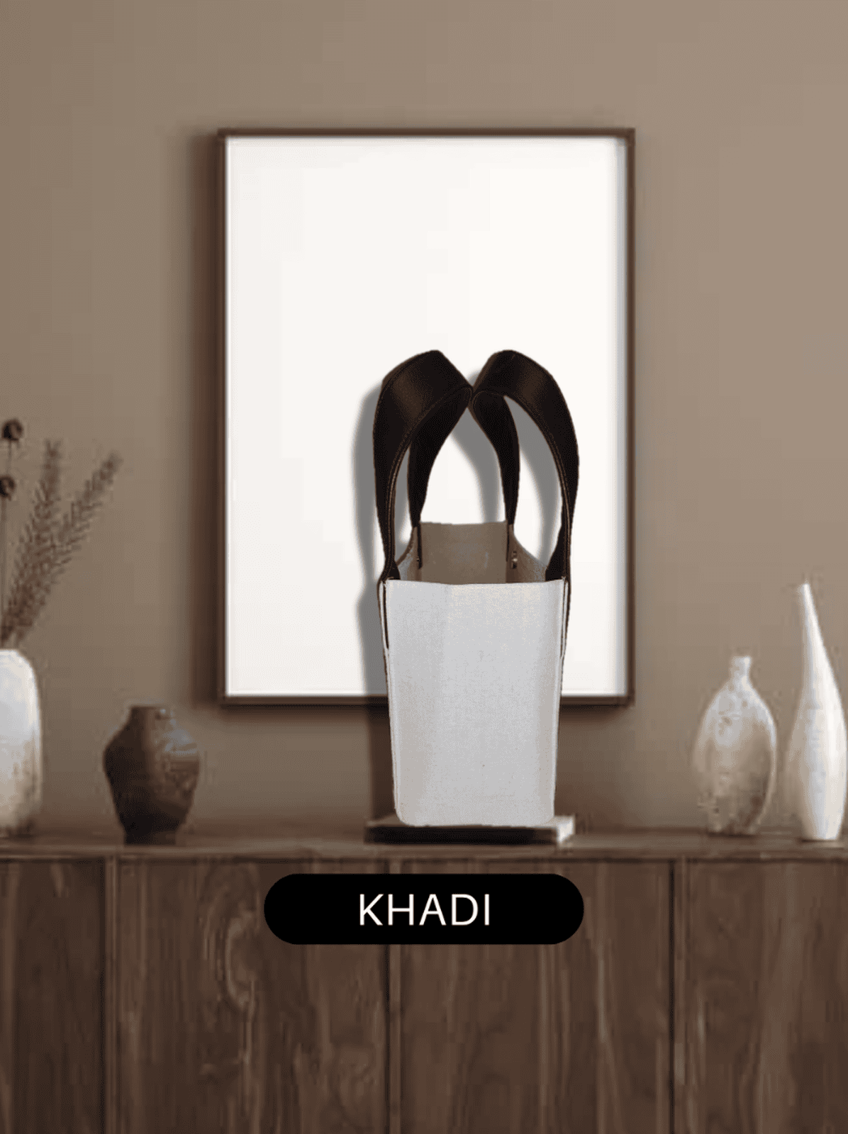 Khadi Women's Handbag with Vegan leather– Sustainable, Stylish, and Secure