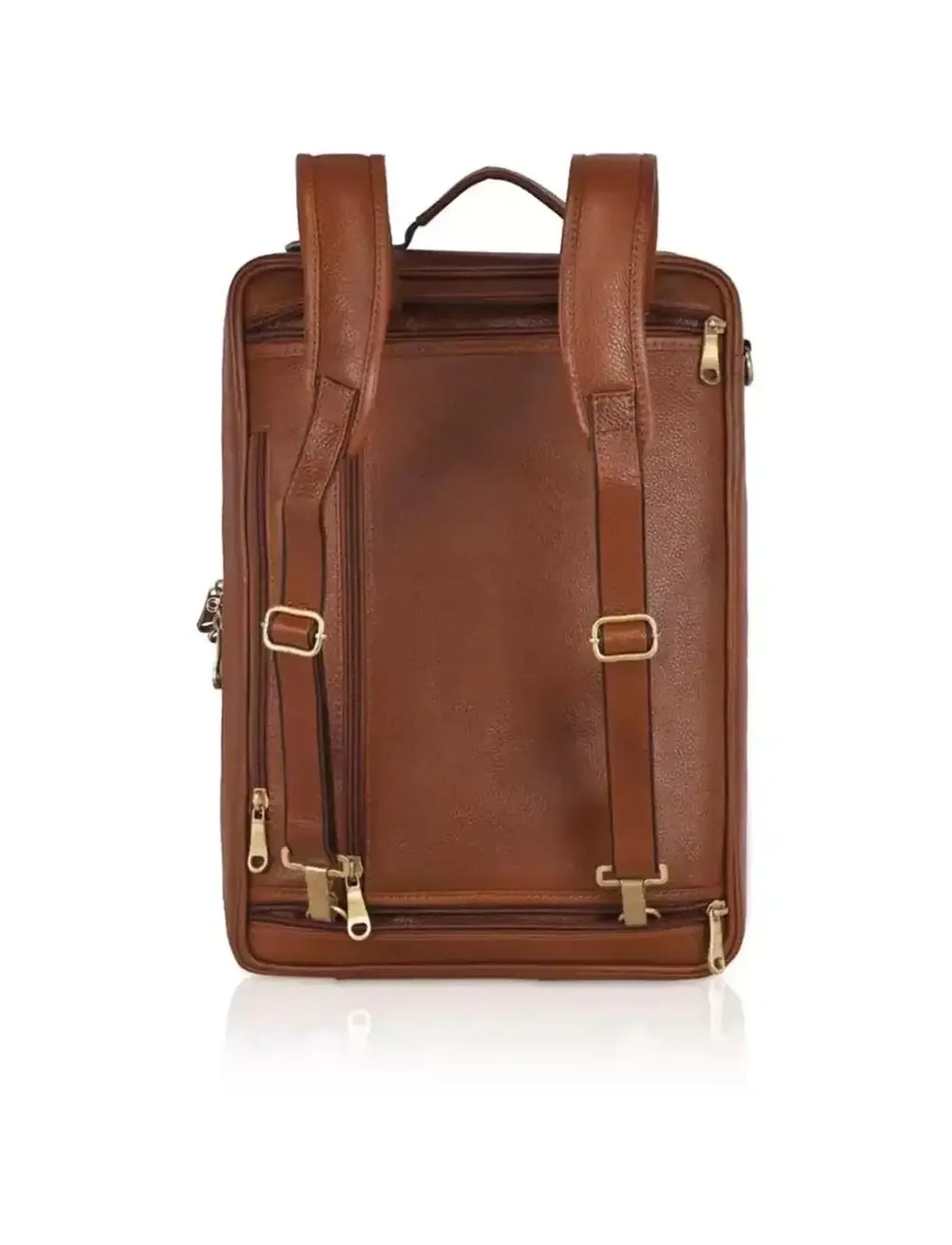 A Tan Leather Office-cum-Laptop Bag