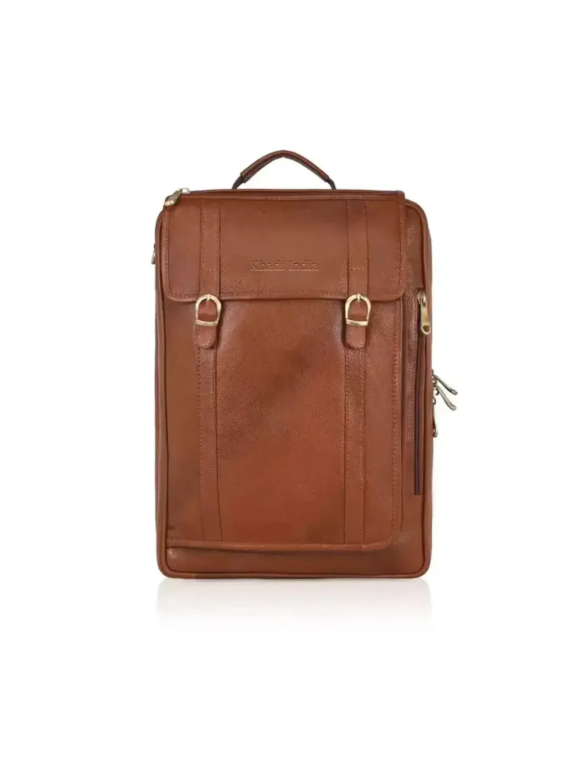 A Tan Leather Office-cum-Laptop Bag
