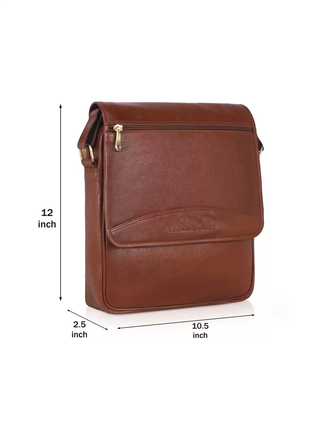 Men's messenger leather bag - Tan