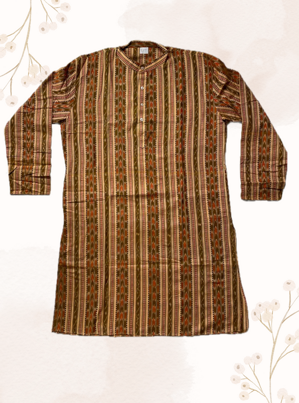 Tan men's sambalpuri kurta