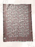 Pink color shawl with zari & kani work SEMI PASHMINA WOOL PINK