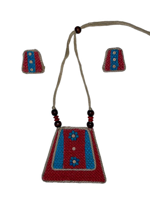 Blue mountain design necklace set