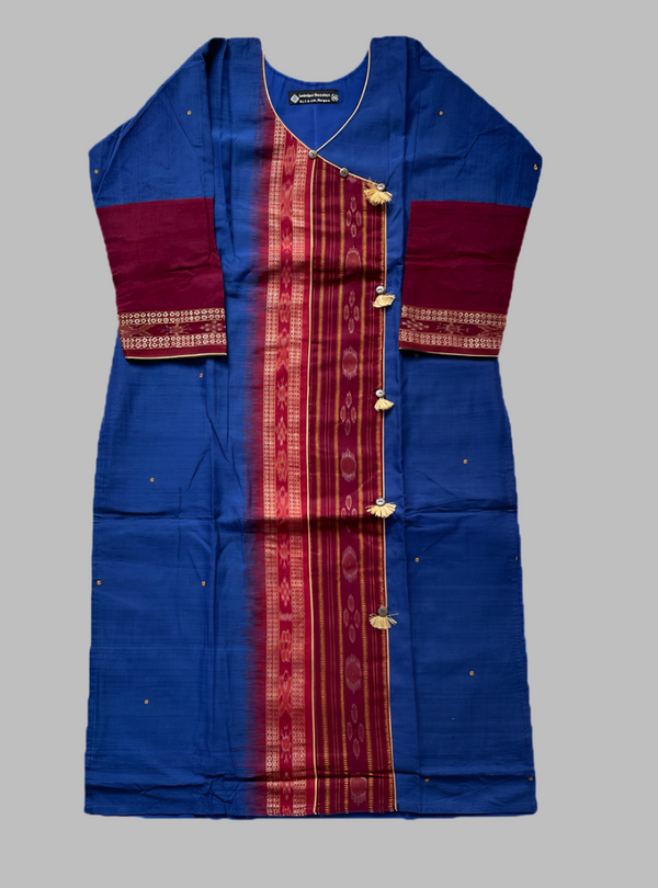Sambalpuri Ladies Kurtis M COTTON NAVY