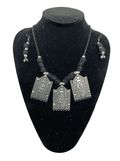 Tri-Temple shape metal necklace set - Women | E-Khadi