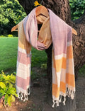 Unisex multicolor stole with two side tassel