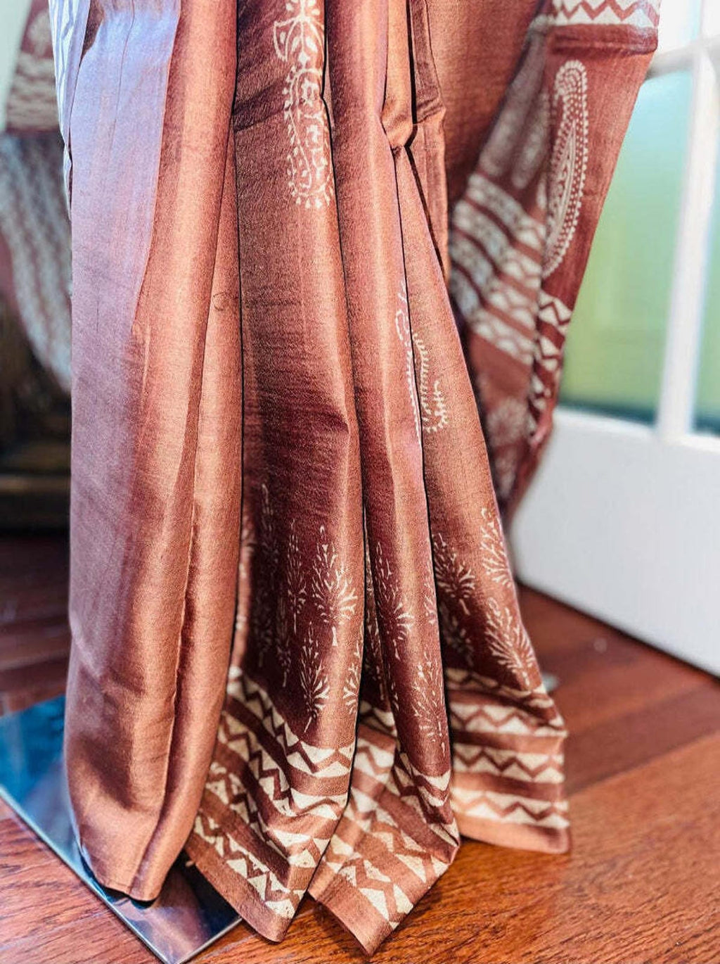 Handwoven Tussar silk saree