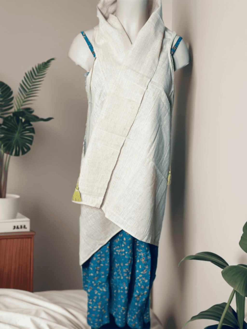 Khadi Cotton Long white Shrugs – Sustainable Style