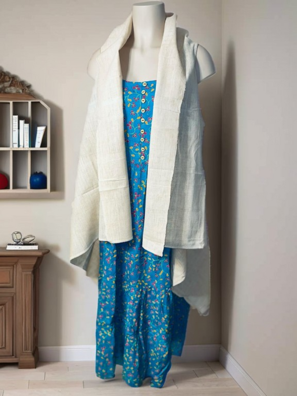 Khadi Cotton Long white Shrugs – Sustainable Style