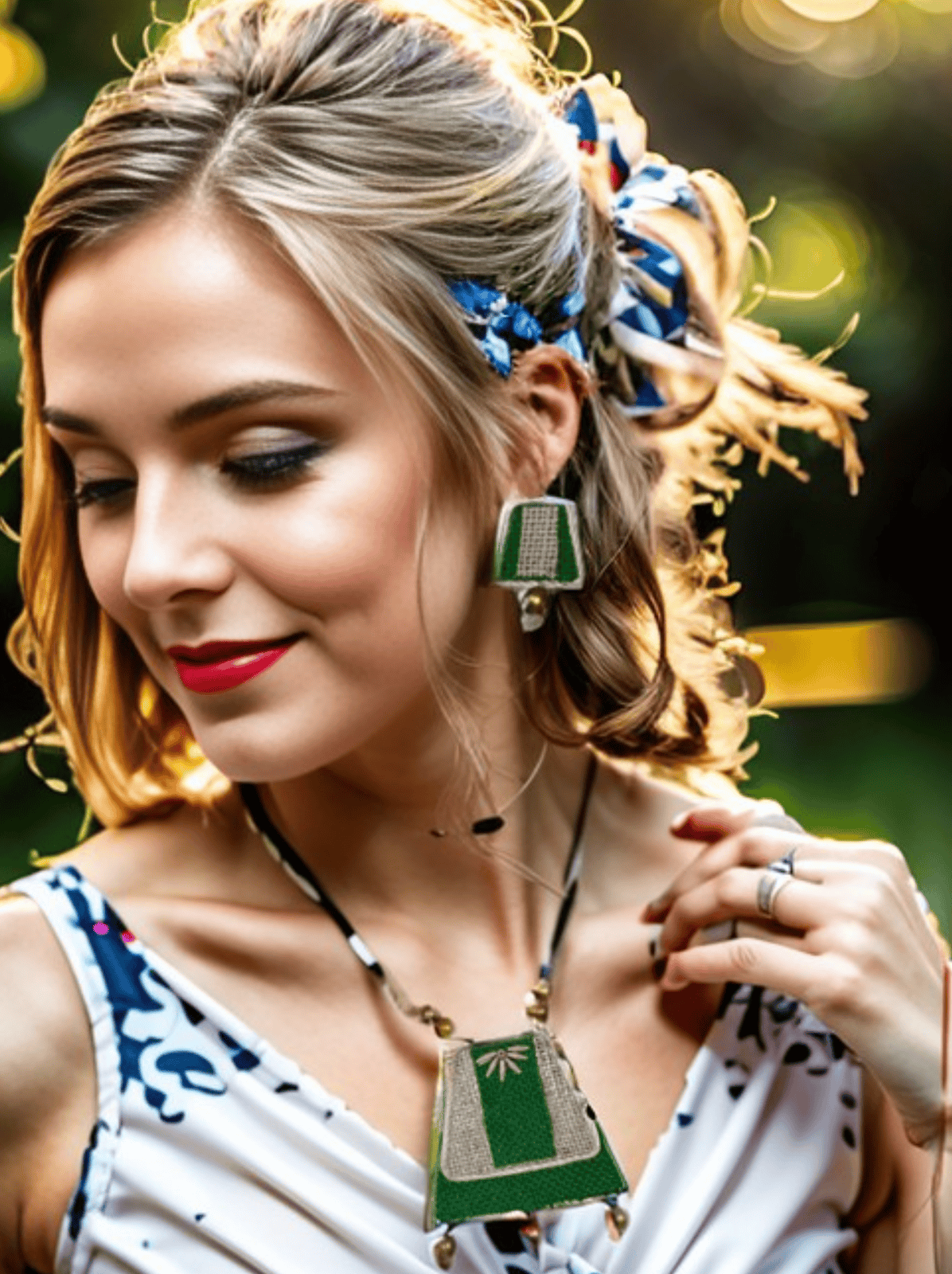 Mountain tassel jewelry set