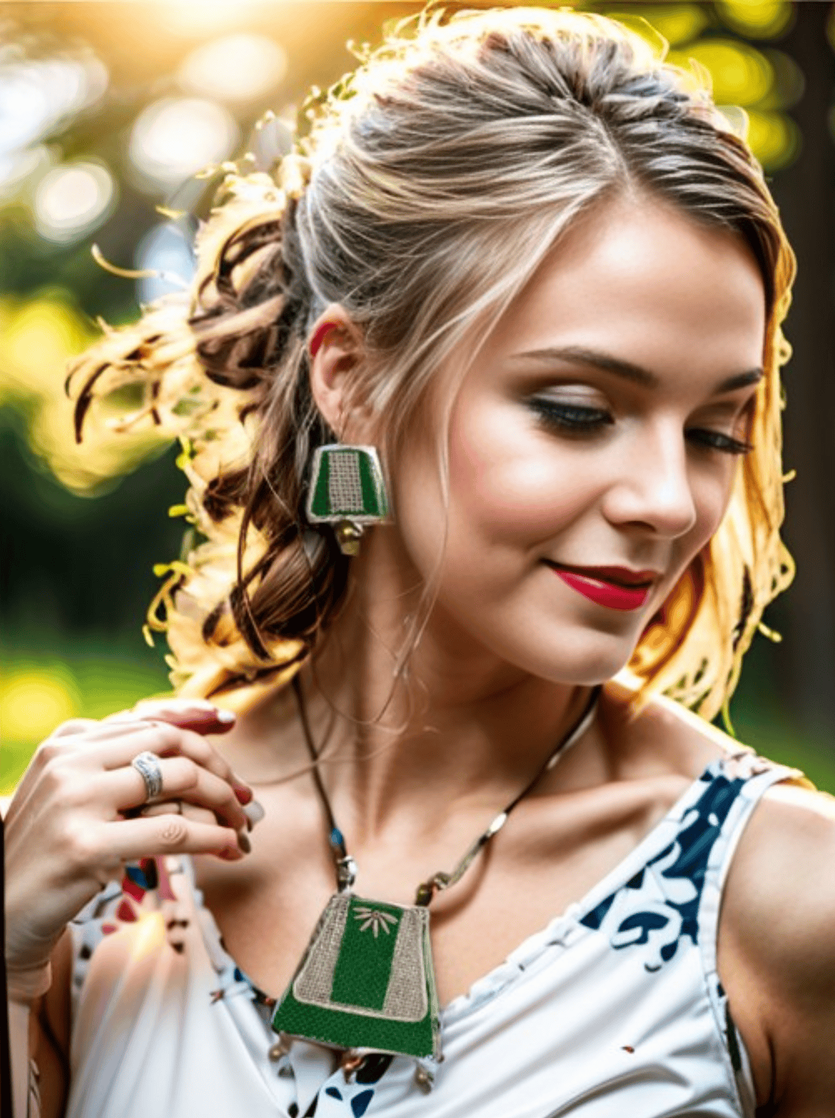 Mountain tassel jewelry set