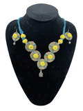 Yellow Blue coin necklace set - Women | E-Khadi
