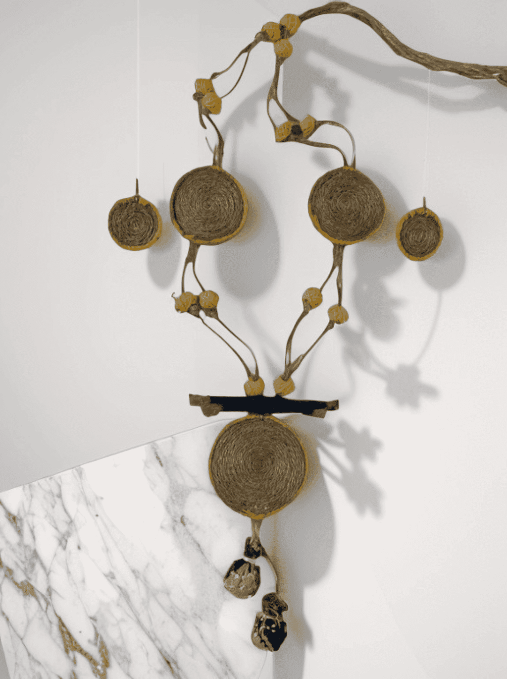 Yellow Coin shape Necklace set - Women | E-Khadi