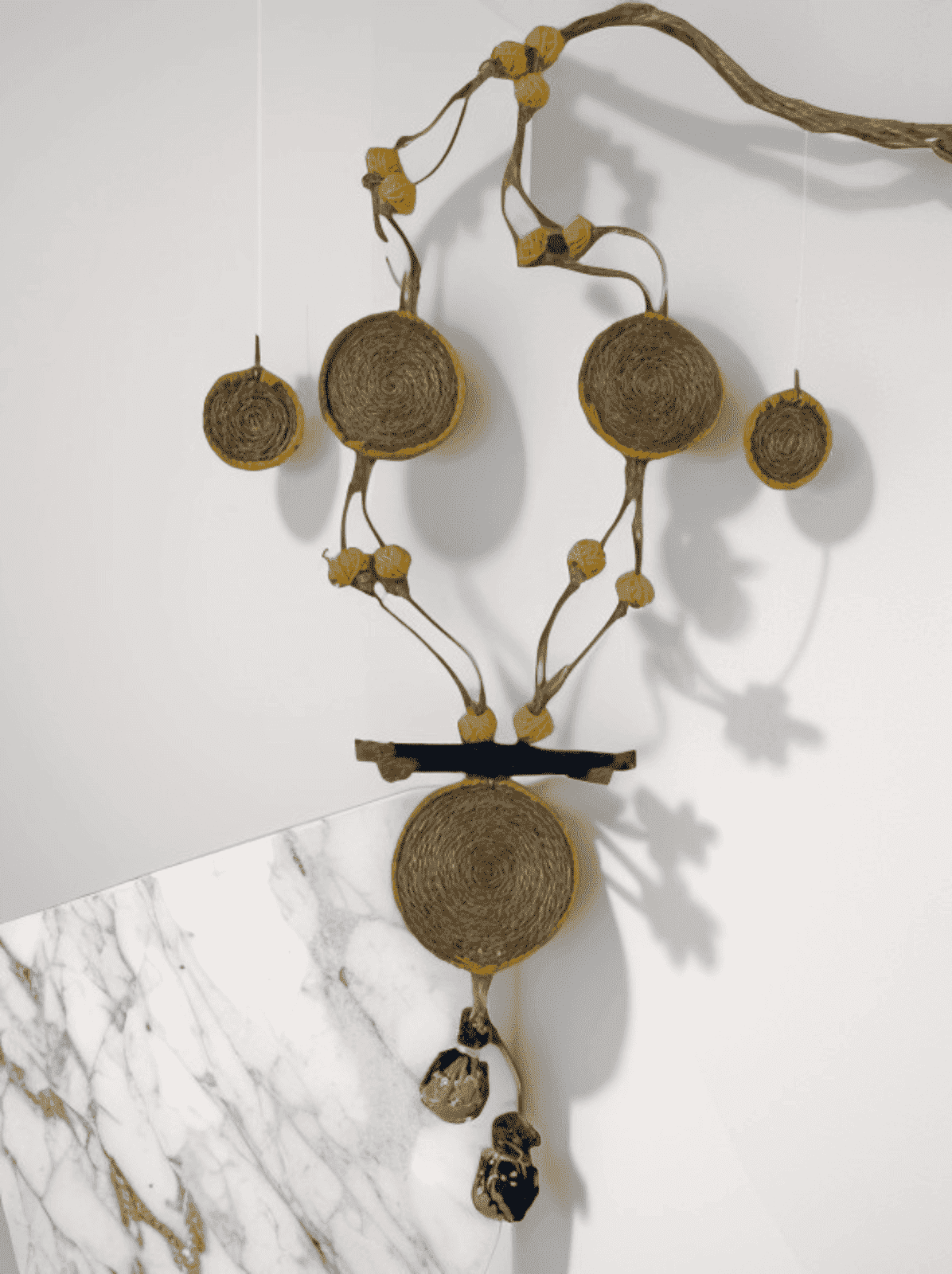 Yellow Coin shape Necklace set - Women | E-Khadi
