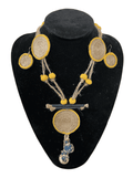 Yellow Coin shape Necklace set - Women | E-Khadi