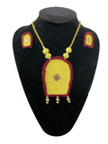 Yellow Robot shaped necklace set - Women | E-Khadi